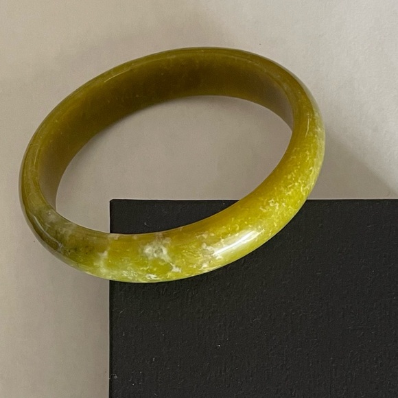 Vintage Jewelry - Vintage Stone Bangle Bracelet Boho Style